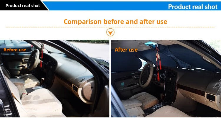 Car Silver Coating Sunshade Sun Protection Sunshade Board Mat Curtain Front Shield Thickened Heat Insulation Front Sunshade Board One Piece