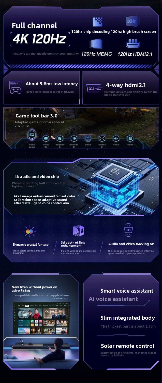 Samsung UA65ZU9000JXXZ 65-inch 120Hz Low Latency Professional Gaming TV No Ads