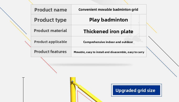 Badminton Net Frame Net Post Portable Standard Mobile Competition Badminton Frame Standard Indoor and Outdoor Badminton Post