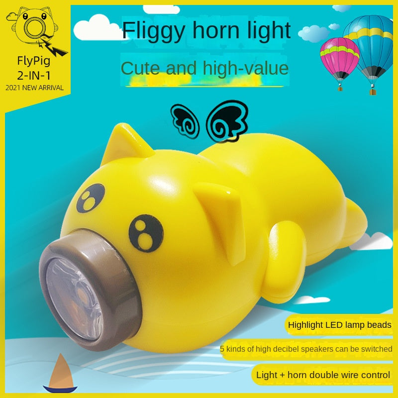 Children's Balance Light Bicycle Light Cycling Fixture Bicycle Pig Headlight Mountain Bike Horn Light
