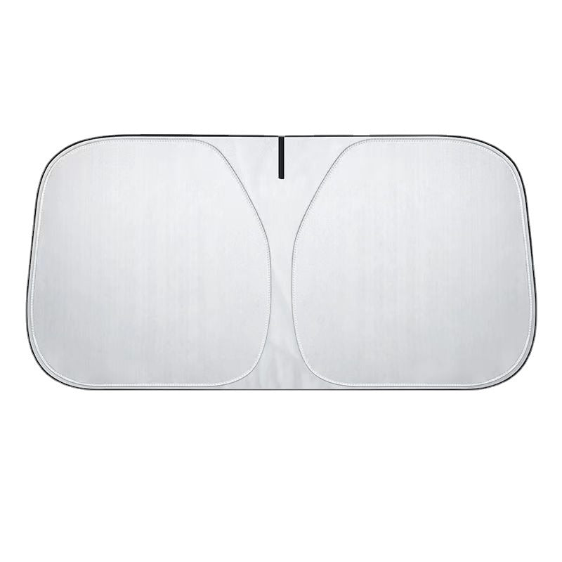 Summer Universal Sunshade Double Circle Car Sunshade Silver Coated Black Glue Sunshade Foldable Car Sun Protection Titanium Silver Cloth