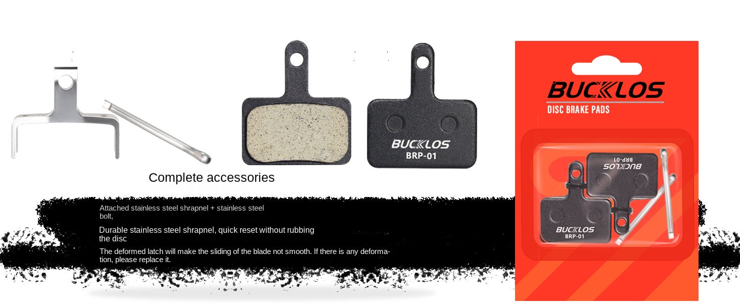 BUCKLOS Mountain Bike Brake Pads Disc Brake MT200 Heat Dissipation Metal Brake Pads Resin Ceramic Brake Pads