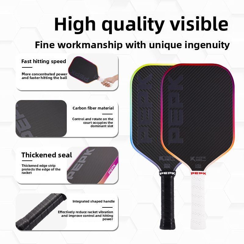 PEPK Pickleball Racket K-3k Carbon Fiber 3k Twill Competition Professional Pickleball