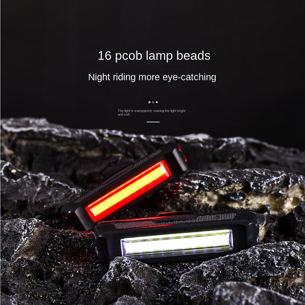 Bicycle Taillight USB Rechargeable Rear Lamp Flash Warning Light Mountain Bike Headlight