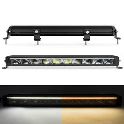 ECE R112 R10 R7 Barra de Luz 22'' 32'' 42'' Single Row White Position Light E-MARKED Led Light Bars DRL Emark 12V 24V for Cars