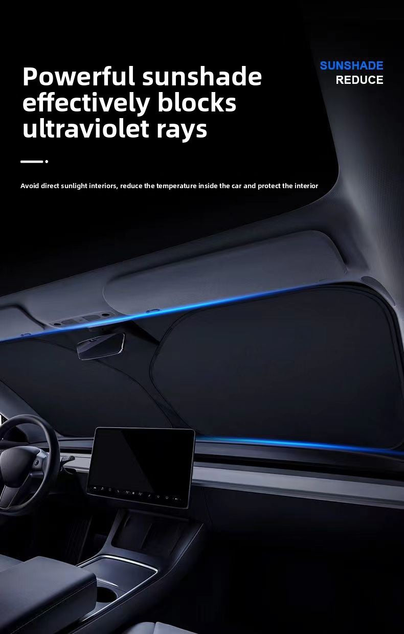 Summer Universal Sunshade Double Circle Car Sunshade Silver Coated Black Glue Sunshade Foldable Car Sun Protection Titanium Silver Cloth
