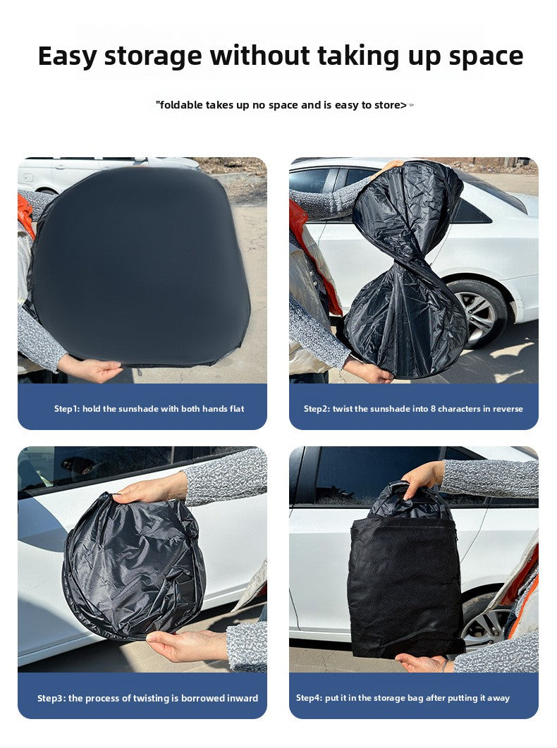 Car Sunshade Front Windshield Sun Protection Windshield Heat Insulation Thickened Sunshade Board Heat Insulation Sunshade Curtain Sunshade Umbrella