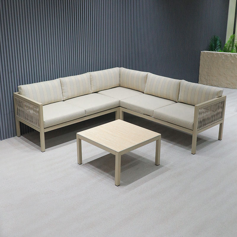 Outdoor Sofa High-End Aluminum Alloy Villa Balcony Courtyard Garden Homestay Hotel Nordic Outdoor Leisure Sofa Chair