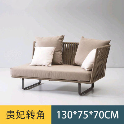 Outdoor Sofa Villa Courtyard Balcony Homestay Hotel Bar Coffee Restaurant Outdoor Waterproof Rattan Chair Set