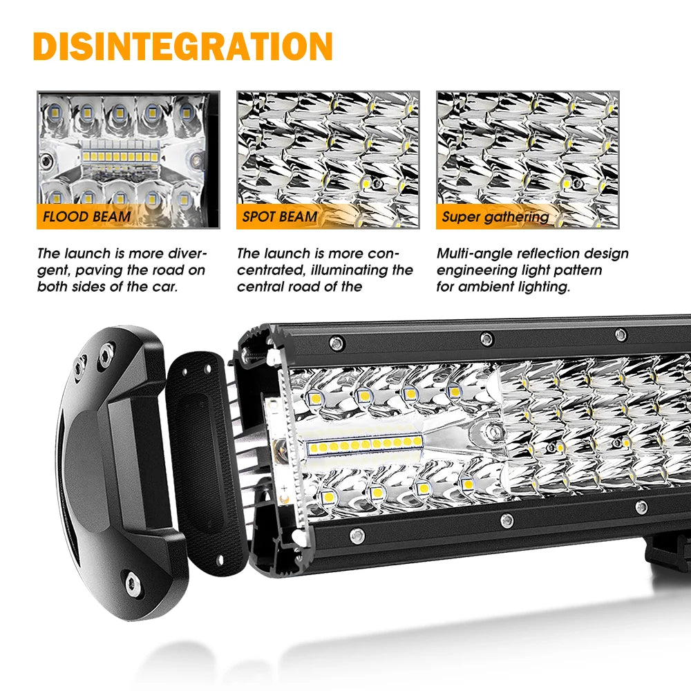 Quad Led Light Bar Para Suzuki Jimny 12v 24v Four Row 50cm 30cm 4x4 Barra Led for Jeep