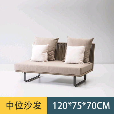 Outdoor Sofa Villa Courtyard Balcony Homestay Hotel Bar Coffee Restaurant Outdoor Waterproof Rattan Chair Set