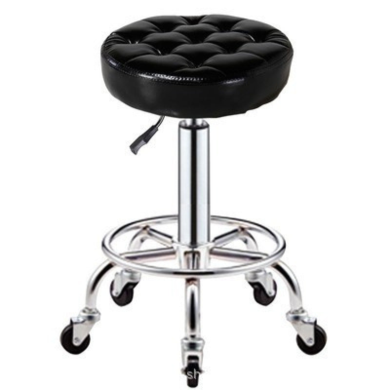 Adjustable Swivel Stool with Wheels, Large Work Stool, Round Stool for Barber Shop, Hair Salon, Bar Counter Chair with Backrest, Bar Chair