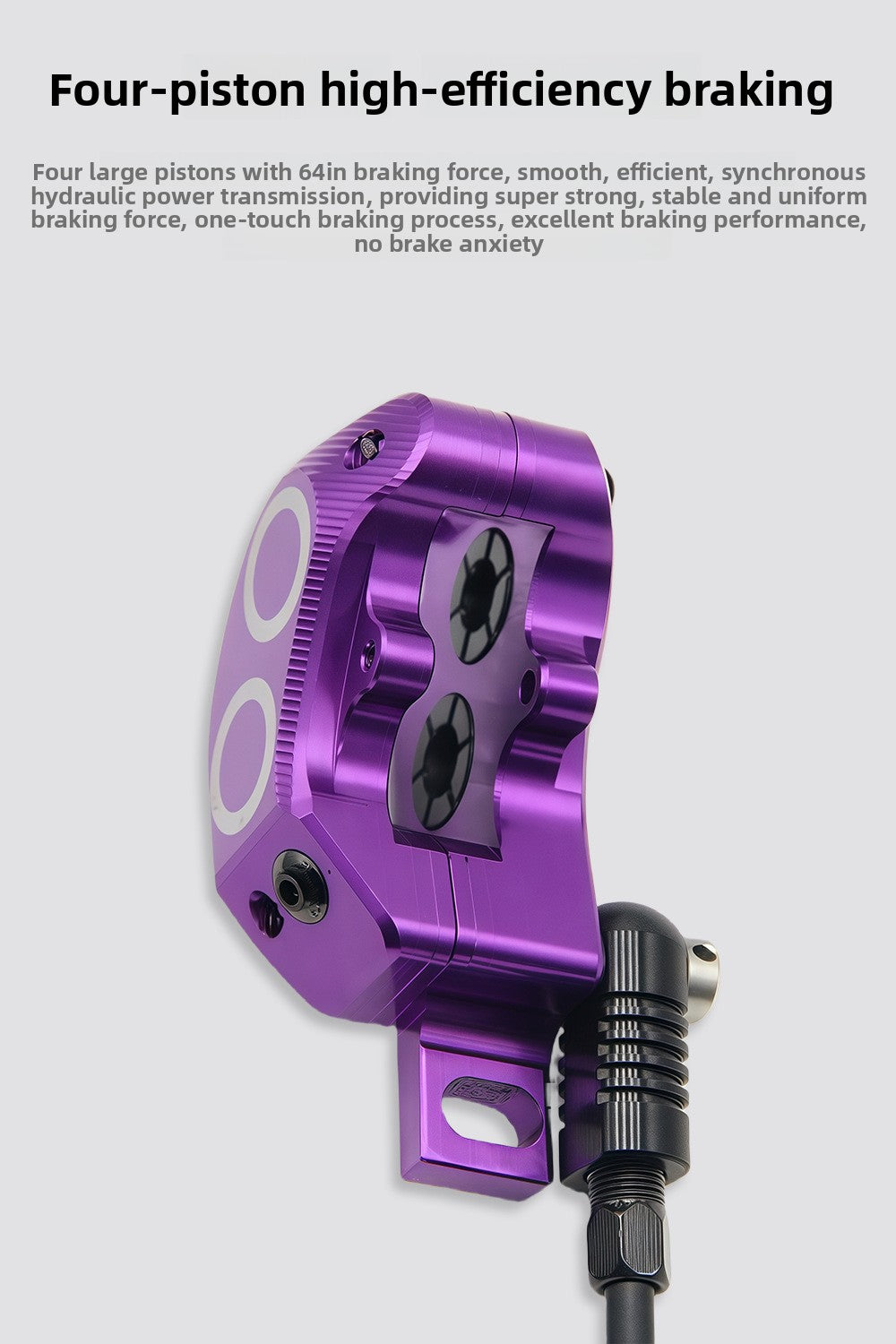 EVOSID Four-Piston Oil Brake Mountain Bike Oil Disc CNC Aluminum Alloy Internal Cable Routing Downhill DH/XC Hydraulic Disc Brake