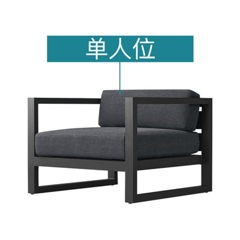 Outdoor Sofa for Courtyard Garden, Simple Modern Waterproof and Sunproof Aluminum Alloy Balcony Sofa, Outdoor Terrace Sofa