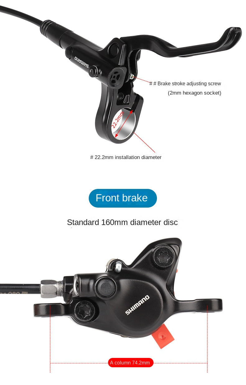 SHIMANO MT200 M396 Oil Brake Mountain Bike Hydraulic Disc Brake Folding Bike Oil Brake