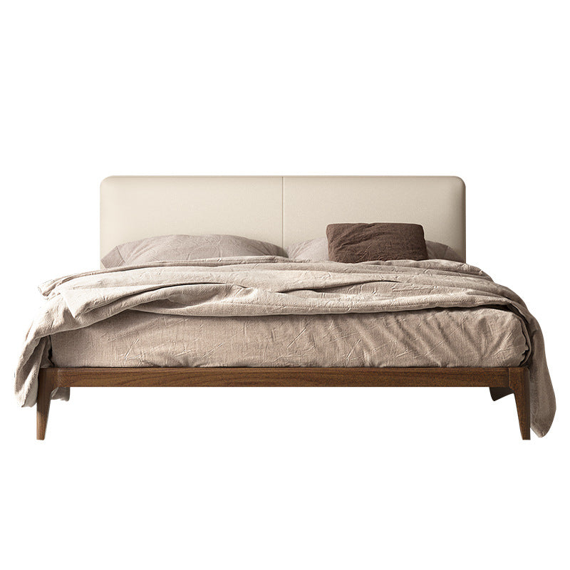 Nordic Expression Norhor Designer Solid Wood Bed Italian Modern Minimalist High-Legged Master Bedroom