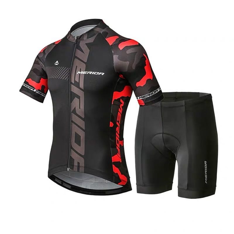 New Beautiful Short-Sleeved Cycling Outfit Suit Mountain Cyclist Coat Ring Law Team Edition Bicycle Clothing Cycling Pants Summer