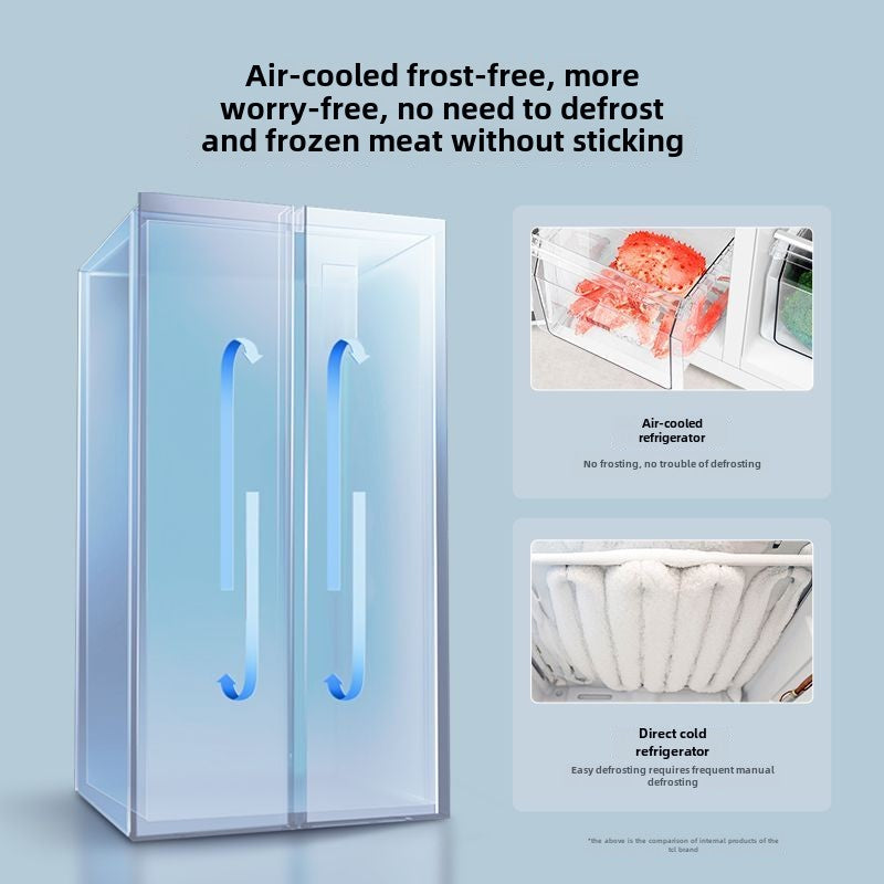 TCL Refrigerator 521 Liters Air Cooling Frostless Double Door Double Door Double-Door Refrigerator Household Computer Temperature Control