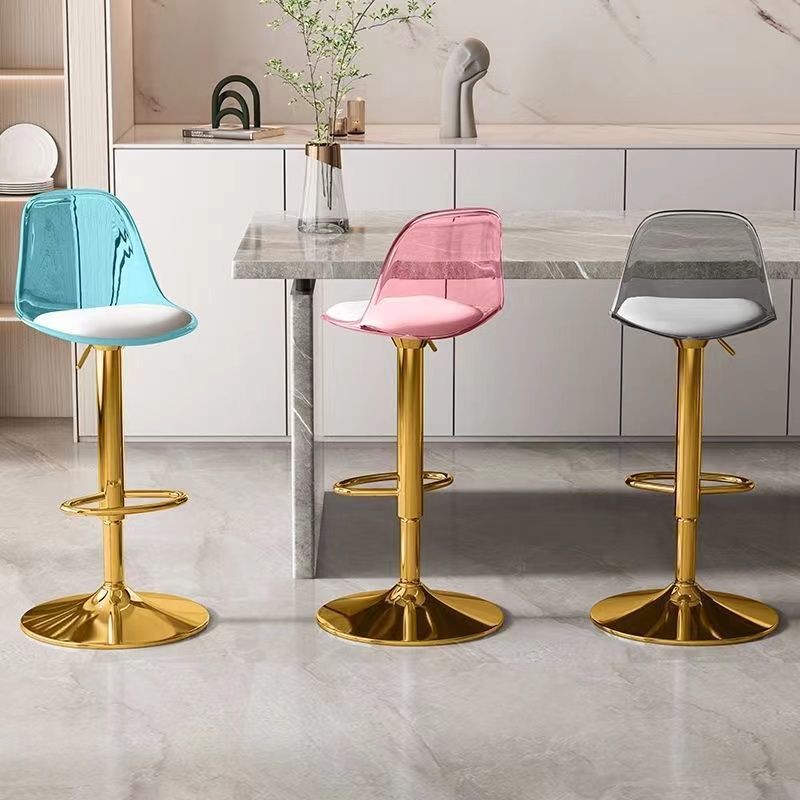Bar Stool Light Luxury Acrylic Transparent Bar Chair Adjustable Rotating Home High Stool Company Front Desk Bar Chair