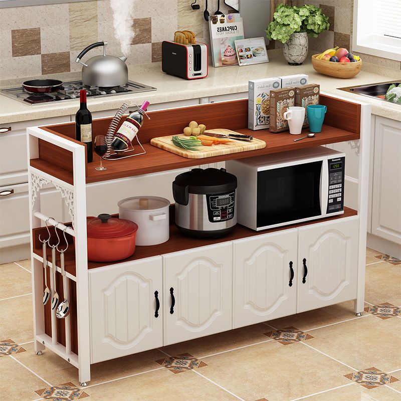 Kitchen Storage Rack Multi-Functional Cutting Station Household Microwave Oven Rack Multi-Layer Storage Locker Console