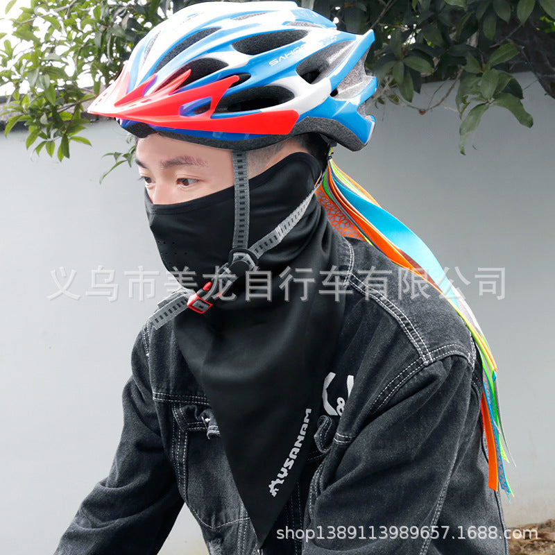 Cycling Face Towel Winter Fleece Warm Bicycle Magic Headband Triangular Binder Mask Scarf Bicycle Fixture