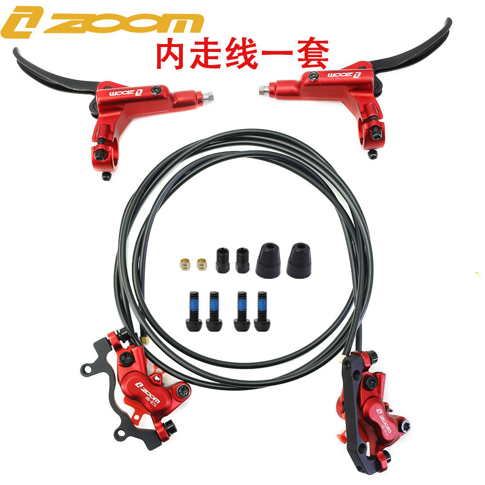 ZOOMHB876 Four-Piston Oil Brake Mountain Bike Front and Rear Oil Disc Brake Pads Disc Bilateral Brake Hydraulic Brake