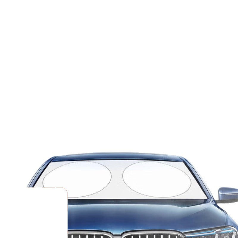 Car Silver Coating Sunshade Sun Protection Sunshade Board Mat Curtain Front Shield Thickened Heat Insulation Front Sunshade Board One Piece