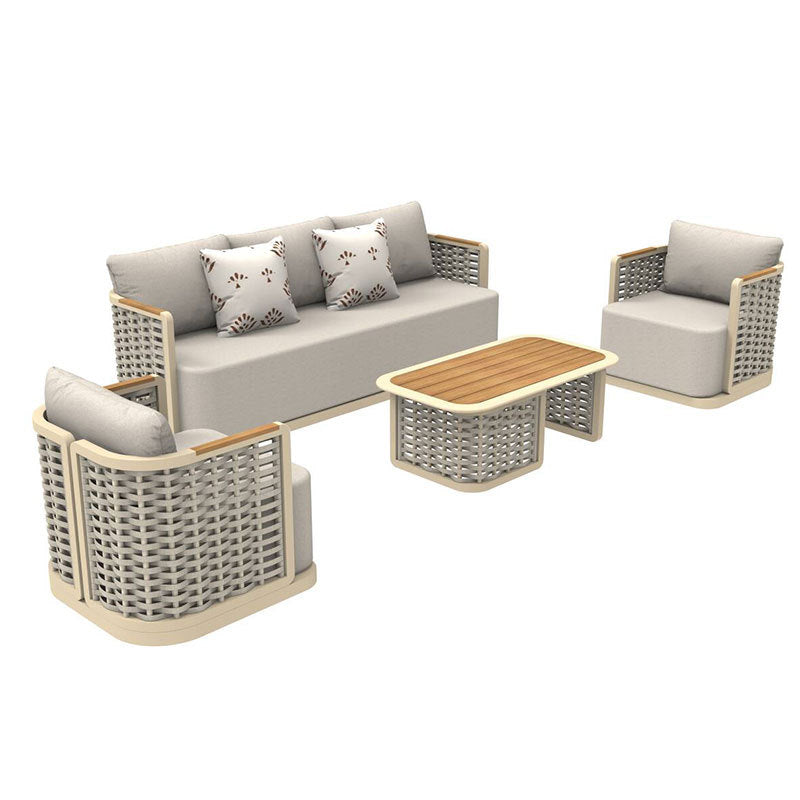 Outdoor Sofa High-End Aluminum Alloy Villa Balcony Courtyard Garden Homestay Hotel Nordic Outdoor Leisure Sofa Chair