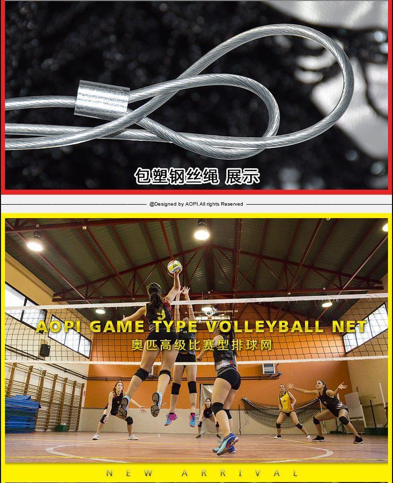 AOPI Olympic Standard Volleyball Net Competition Indoor Outdoor Air Volleyball Net Without Stand and Flagpole