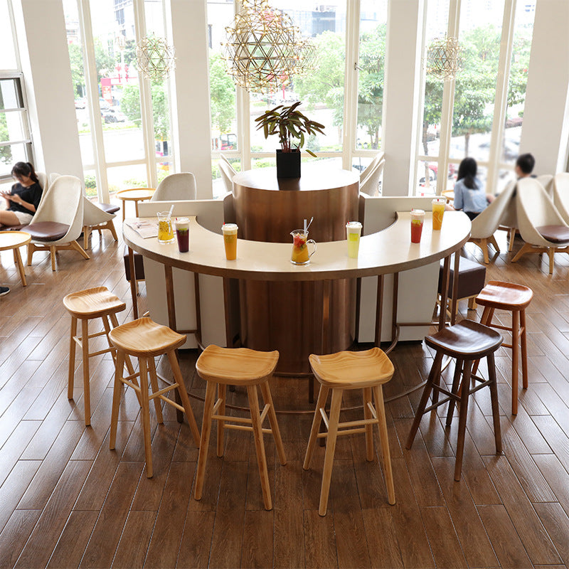 Nordic Bar Stool Simple Bar Chair Bar Stool Bar Chair Solid Wood Home Chair Swivel Chair High Factory Direct Supply High Foot