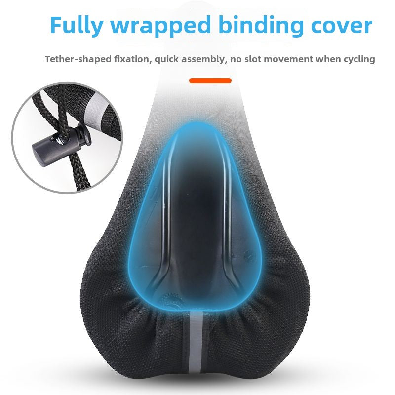 Permanent Bicycle Cushion Cover Silicone Thickened Comfortable Soft Road Bike Bicycle Saddle Cover Accessories Mountain Bike Seat Cover