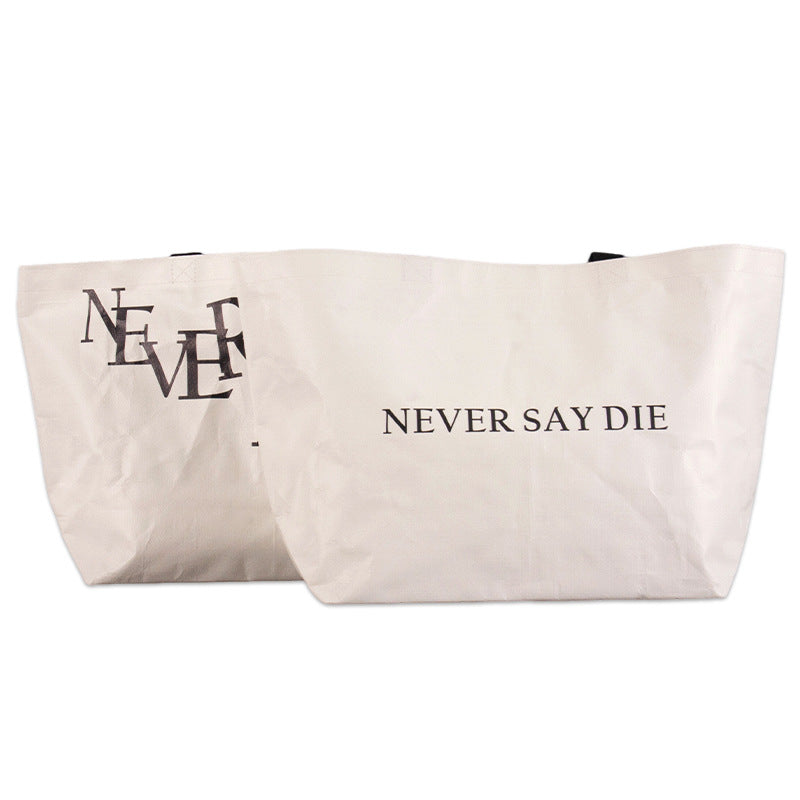 Clothing Shopping Bag Eco-friendly Bag Film Thickened Plastic Pp Woven Bag Folding Hand Bag Color Printed Logo