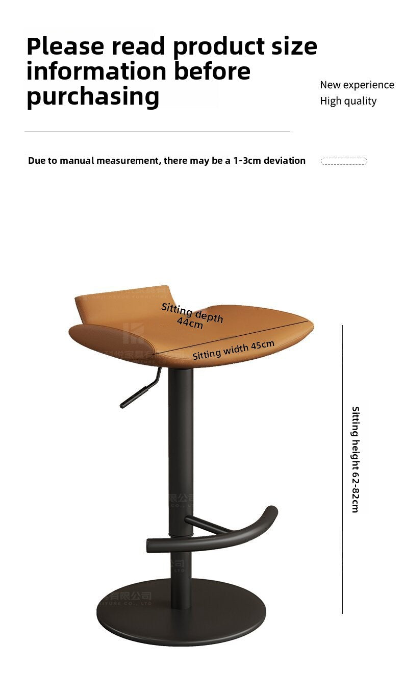 Light Luxury Bar Stool Simple Modern Stainless Steel Lifting Bar Chair Home Middle Island Desk Front Desk Bar High Leg Bar Stool