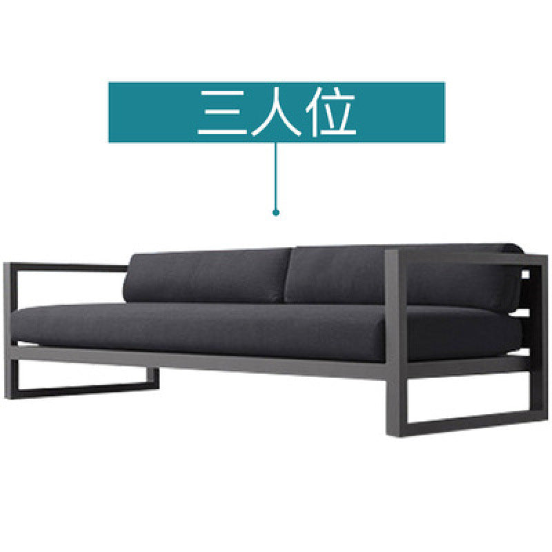 Outdoor Sofa for Courtyard Garden, Simple Modern Waterproof and Sunproof Aluminum Alloy Balcony Sofa, Outdoor Terrace Sofa