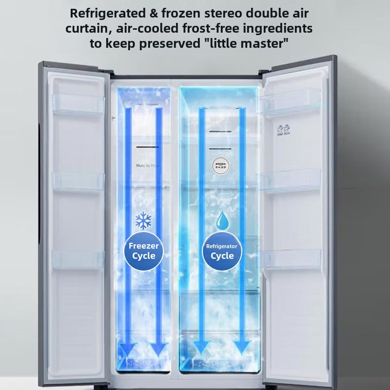 Hisense Refrigerator 532 Liters Double-Door Air Cooling Frostless Household Refrigerator Double Frequency Conversion Energy Saving BCD-532WFK1DPQ