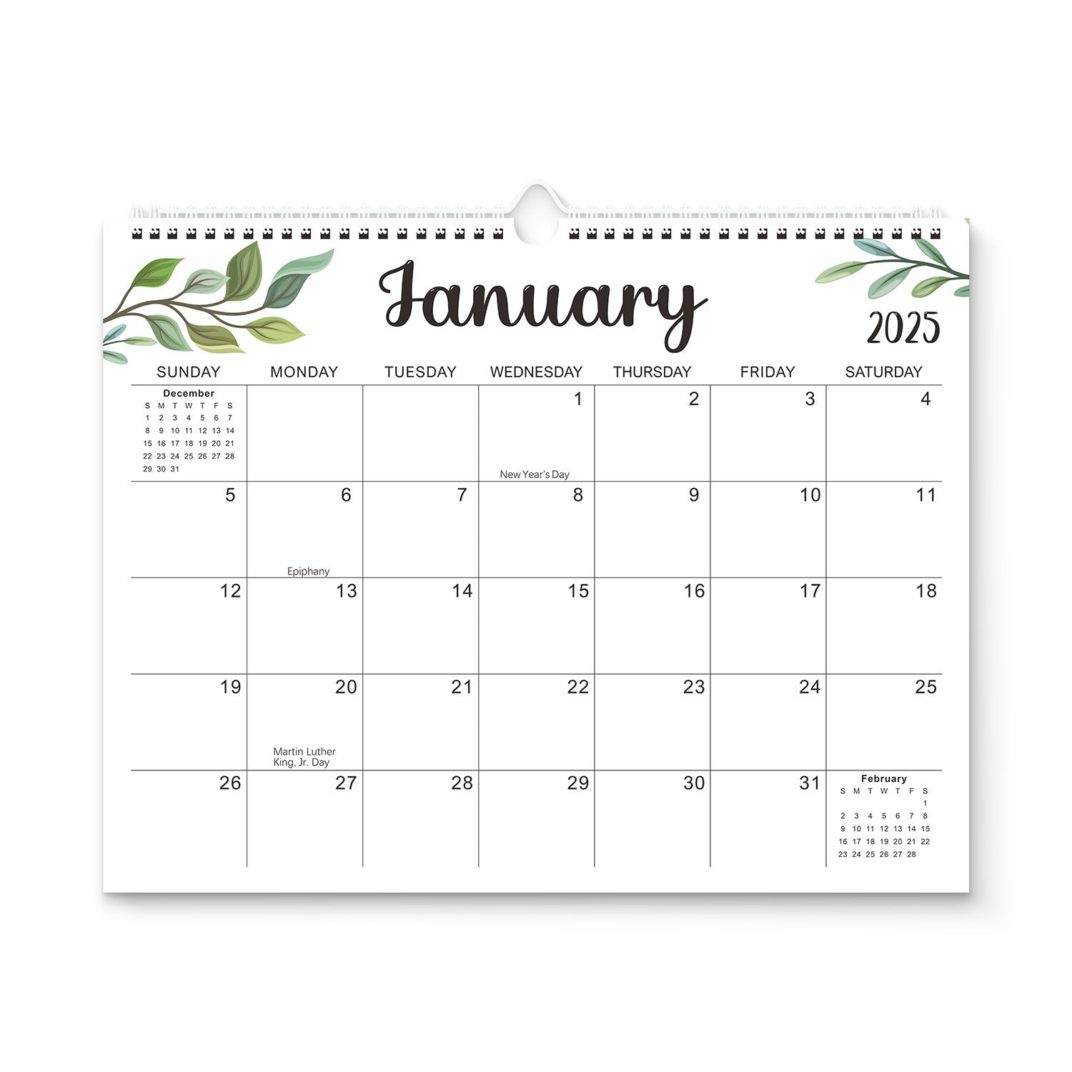 Amazon Cross-Border 2025 English Creative Simple Yo Coil Wall Calendar Ins Style Modern Desk Calendar Schedule Notes