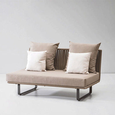 Outdoor Sofa Waterproof Outdoor Restaurant Seat Rattan Sofa Courtyard Terrace Balcony Leisure Double Rattan Woven Sofa Chair