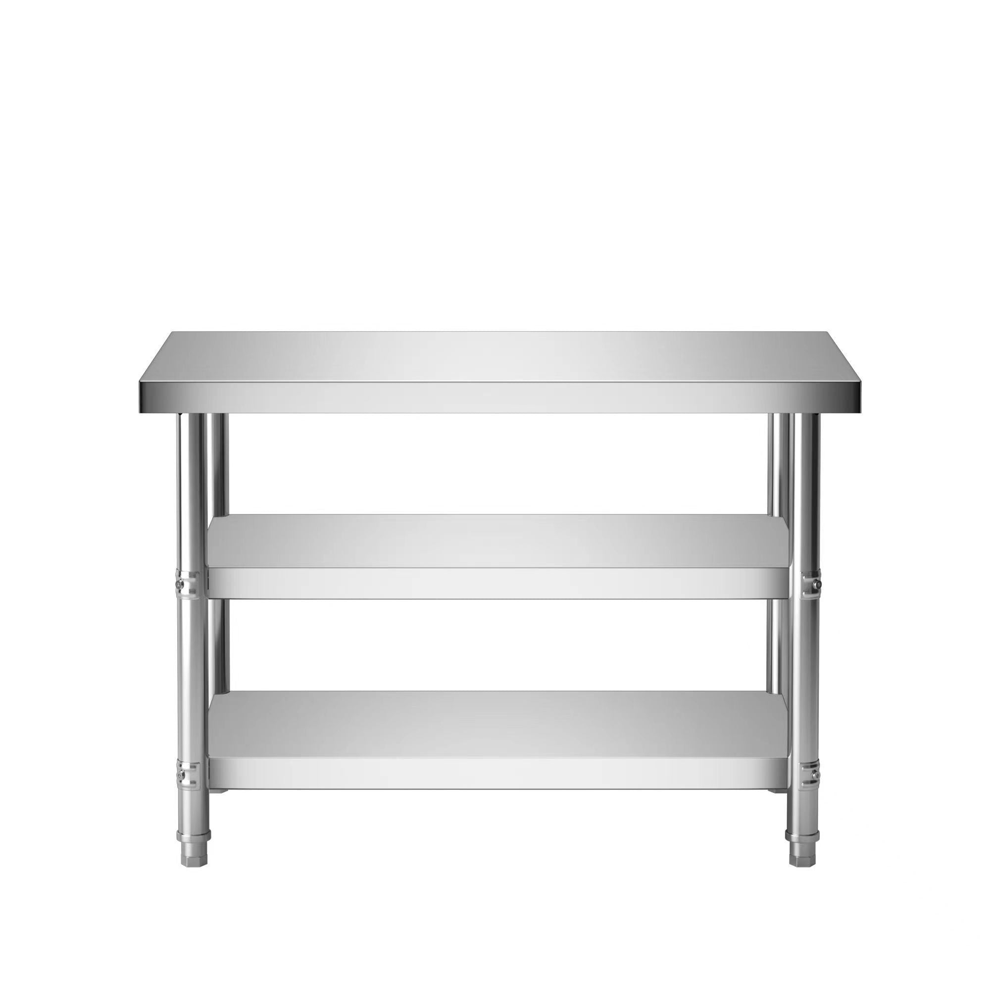 Kitchen Stainless Steel Workbench Double-Layer Console Commercial Table Rectangular Chopping Board Special Custom Thickened Stove