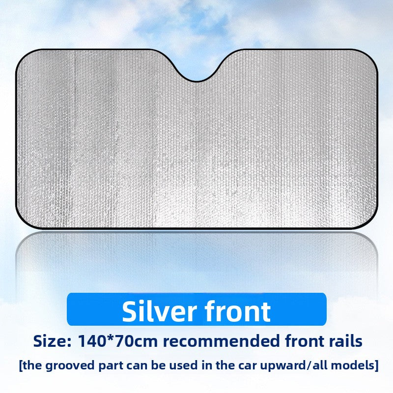 Car Front Sunshade Heat Insulation Film Interior Front and Rear Windshield Sunshade Curtain Aluminum Foil Car Sunshade Panel
