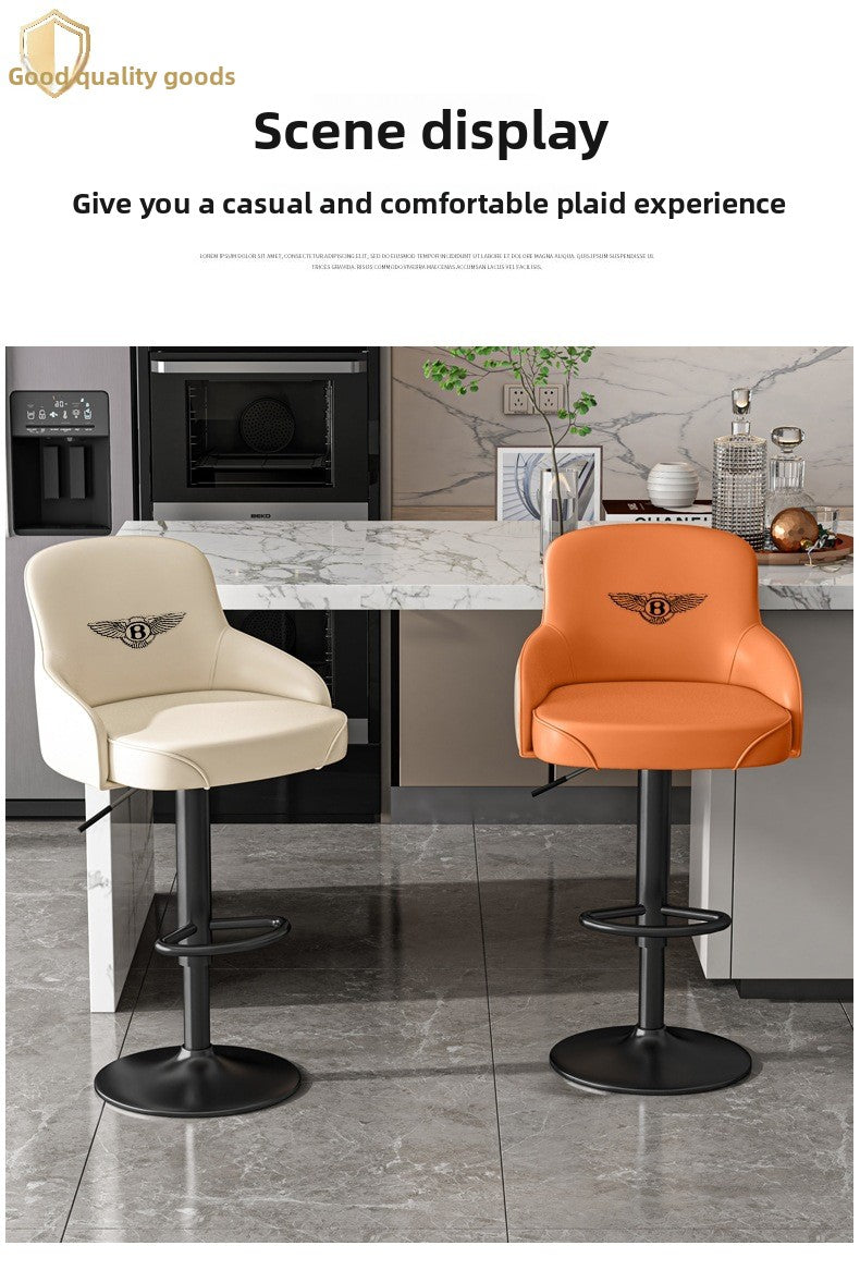 Bar Stool Luxury Bentley High Stool Adjustable Bar Chair Swivel Home Island Counter High-end Front Desk Commercial High Stool