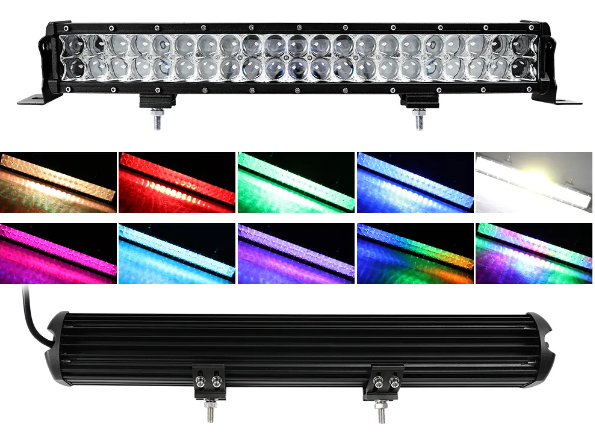 7D 5D Reflector RGB Chasing Spot 4x4 Rgb Halo Multi Color Led Light Bar Offroad