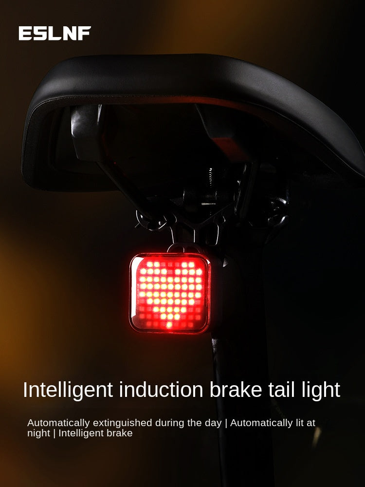 Mountain Bike Taillight Creative Intelligent Induction Auto Switch Waterproof Road Bike Night Riding Warning Light