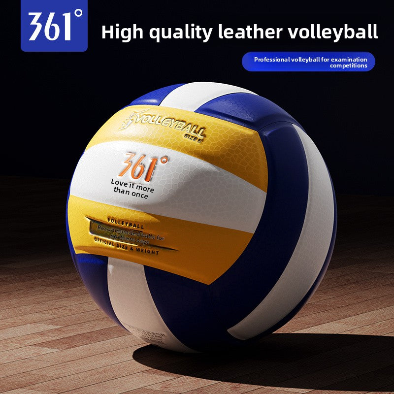 361 Degree Leather Volleyball No. 5 PU High Elasticity Non-Hand-Hurting Training Physical Exam Soft Volleyball Special for High School Entrance Exam Students Competition