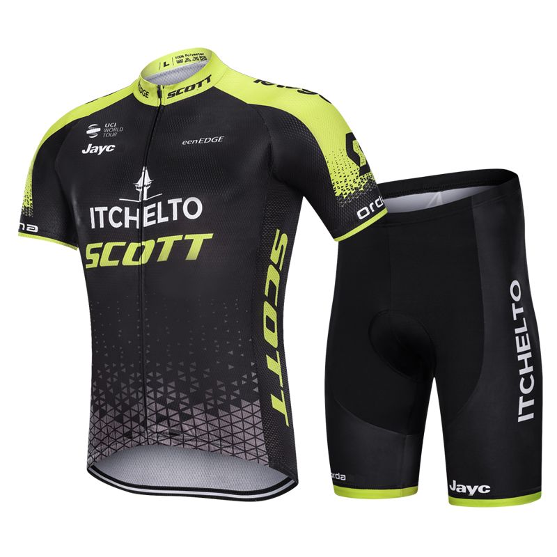 Huanfa Team Edition Short-Sleeved Cycling Outfit Top Shorts Spring and Summer Bicycle Clothing Men's Silica Gel Pad Breathable Quick-Drying
