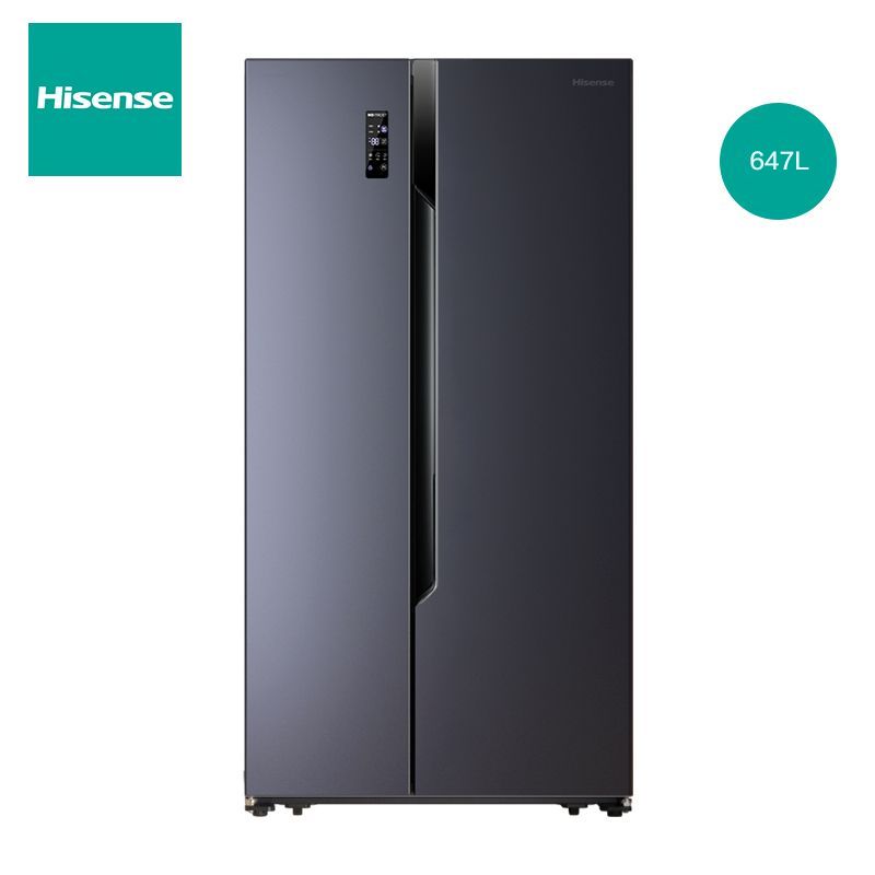 Hisense 647 Liters Double-Door Refrigerator First-Class Double Frequency Conversion Energy Saving Large Capacity Air Cooling Frostless Household Refrigerator