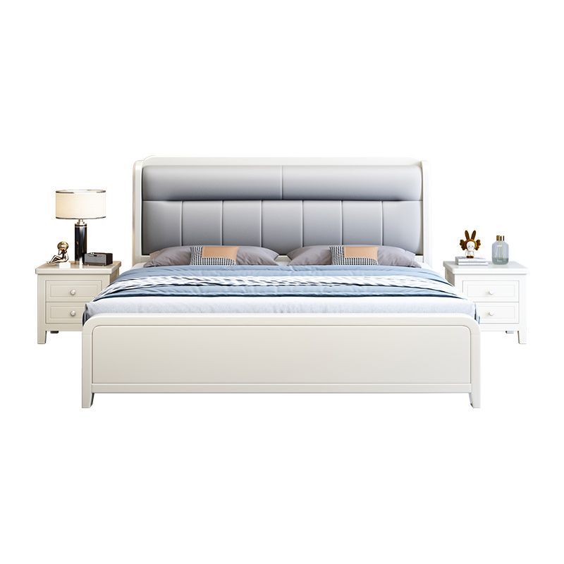 White Cream Style Solid Wood Bed Pastoral Style Modern Simple 1.5 M Small Apartment Double Bed Master Bedroom 1.8 M Big Bed