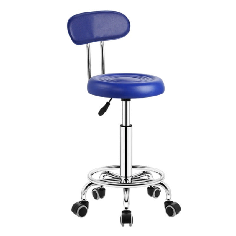 Adjustable Swivel Stool with Wheels, Large Work Stool, Round Stool for Barber Shop, Hair Salon, Bar Counter Chair with Backrest, Bar Chair