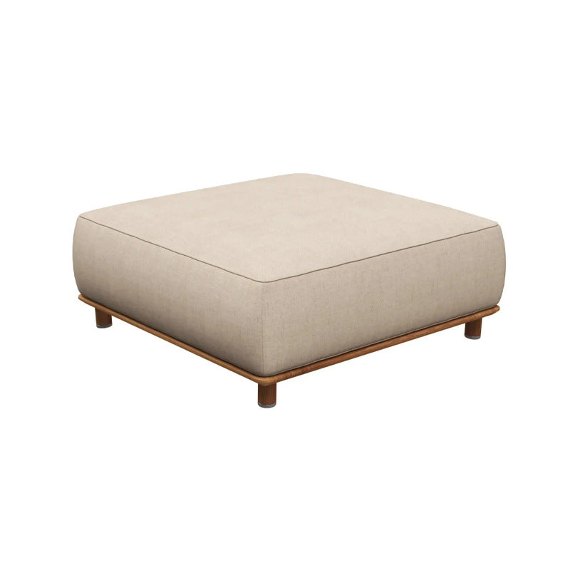 Outdoor Sofa Courtyard Villa Leisure Waterproof Hotel Homestay Outdoor Garden Terrace Solid Wood Rattan Sofa Set