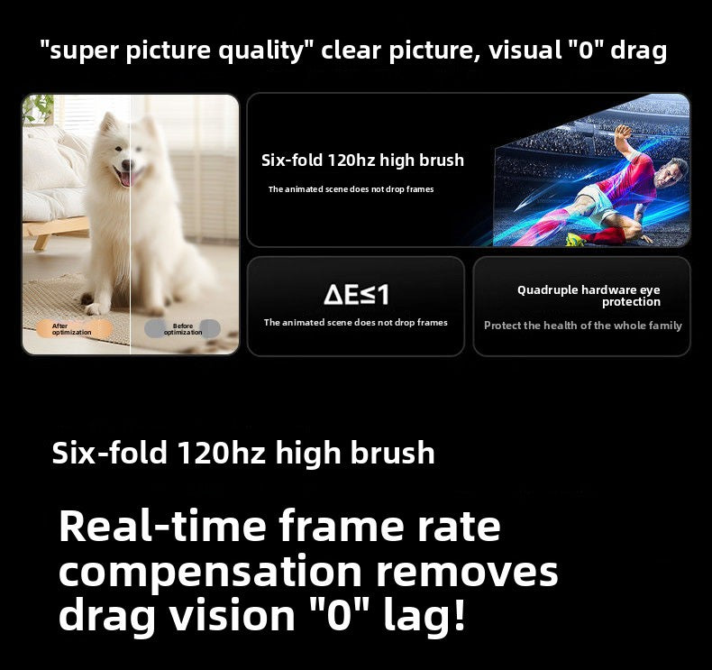 Large Screen Borderless Full Screen Ace 100inch Voice Control TV Ultra Clear Eye Protection Wall Mount 85/75/65/ 55inch