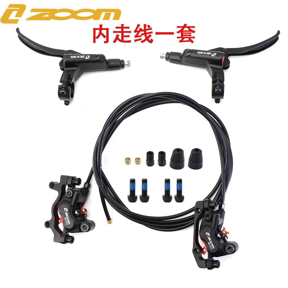 ZOOMHB876 Four-Piston Oil Brake Mountain Bike Front and Rear Oil Disc Brake Pads Disc Bilateral Brake Hydraulic Brake